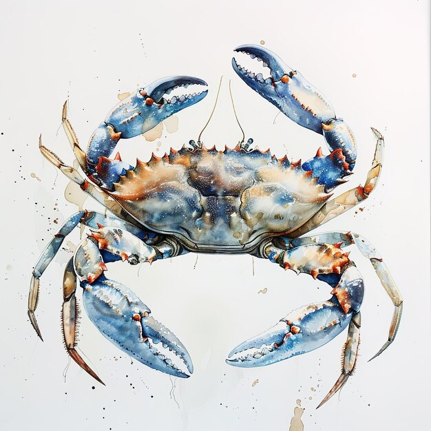 Photo a crab in white background job id b8b8726fa4fc48ab85c916ee0a426bc1