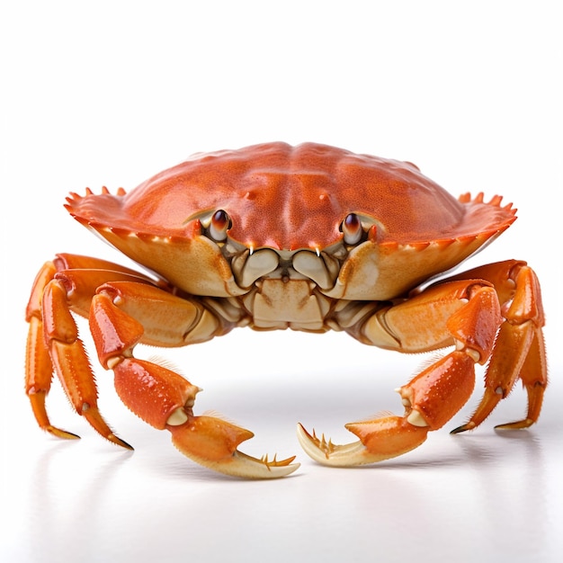 Crab on white background