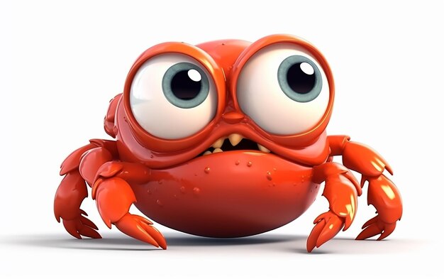 A crab with big eyes and big eyes