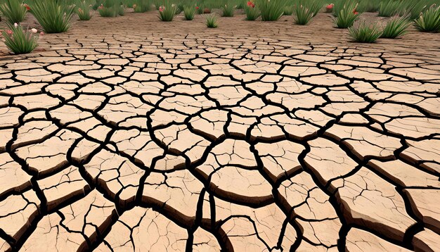 crack dry earth