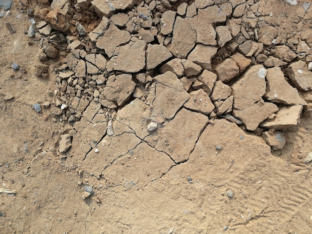 Crack dry soil for background