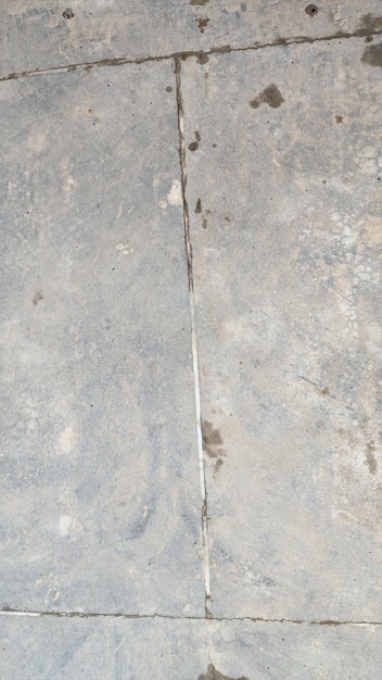 A crack in the floor of a building