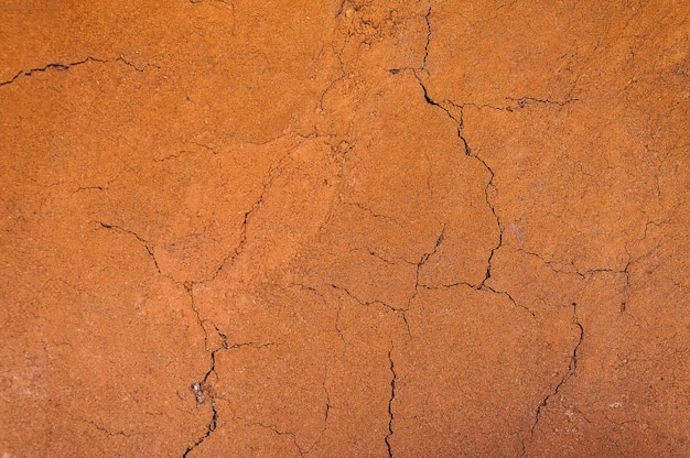 Terreno incrinato e arido, fondo strutturato del terreno asciutto, forma degli strati del terreno, il suo colore e le trame, strati di consistenza della terra per lo sfondo