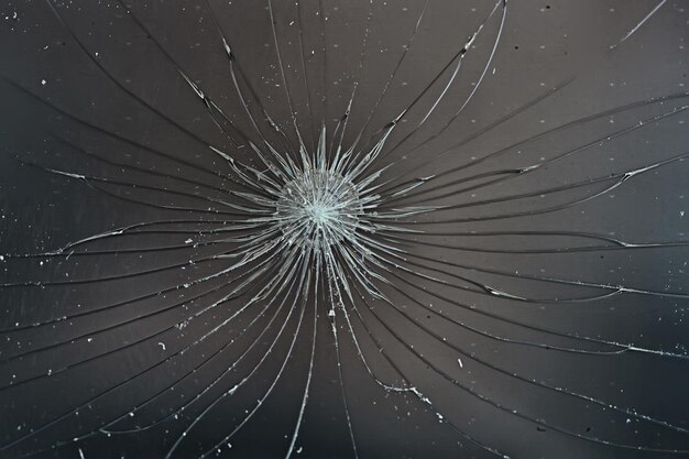 Photo cracked black glass / broken glass abstract texture background