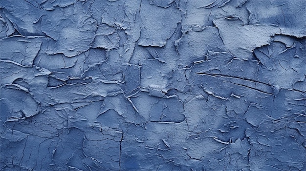 Cracked blue paint on the wall Abstract background and texture for design