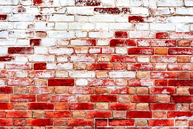 Cracked brick wall background