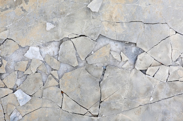 Photo cracked cement floor texture