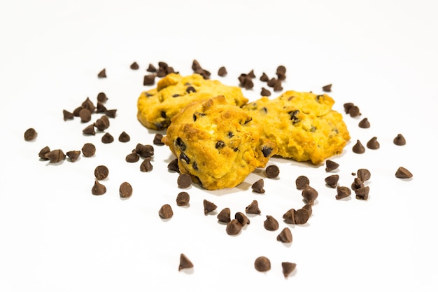 Photo cracked chocolate chip cookie