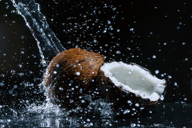 Cracked coconut