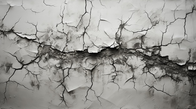 Photo cracked concrete wall background