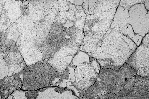 Cracked concrete wall