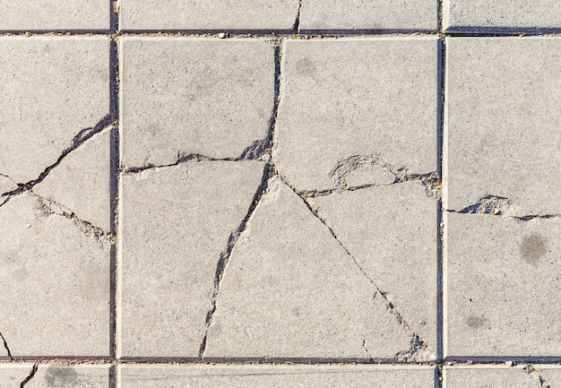 Cracked concrete