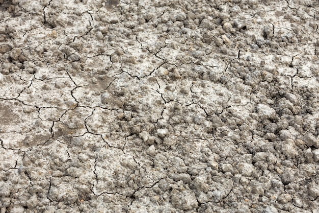 Cracked dry dirt flat surface