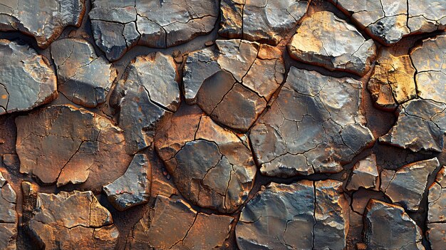 Photo cracked dry earth texture in desert