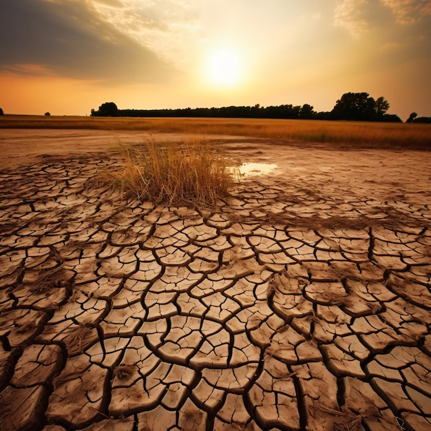 Cracked dry land earth soil Ground texture Drought or dry land without water