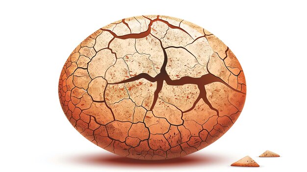 Photo cracked egg isolated on white background vector illustration