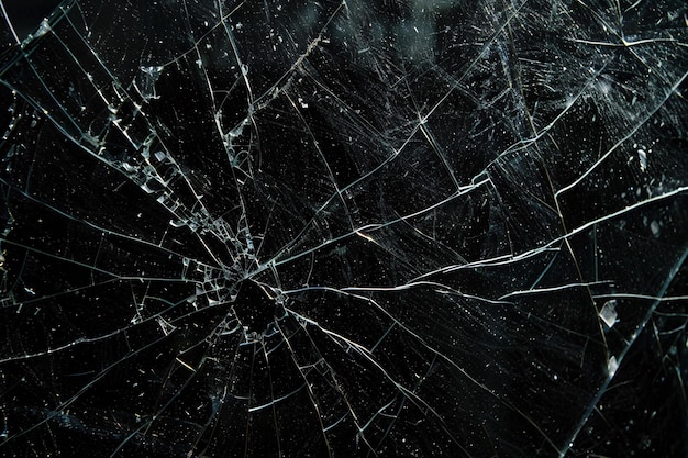 a cracked glass with a broken window showing the damageBroken glass texture shattered splashing gl