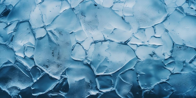 Cracked ice on a frozen lake The natural texture of winter ice Generative AI