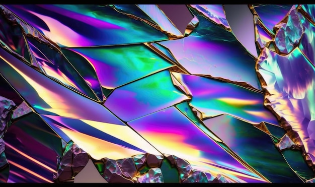 Cracked Iridescent Surface Texture for Digital Wallpaper