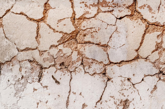 Cracked old plaster wall surface for texture background