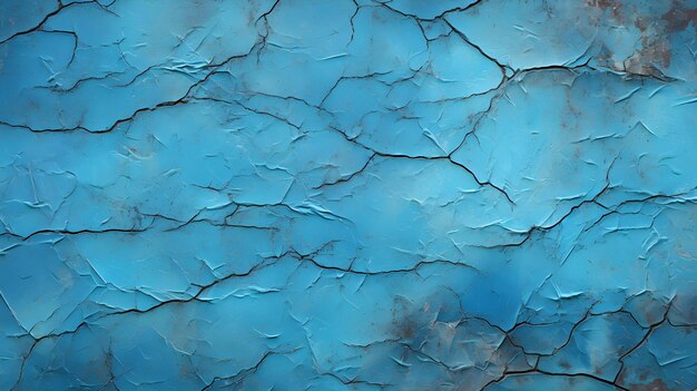 Cracked Paint Texture in blue Colors on a concrete Wall