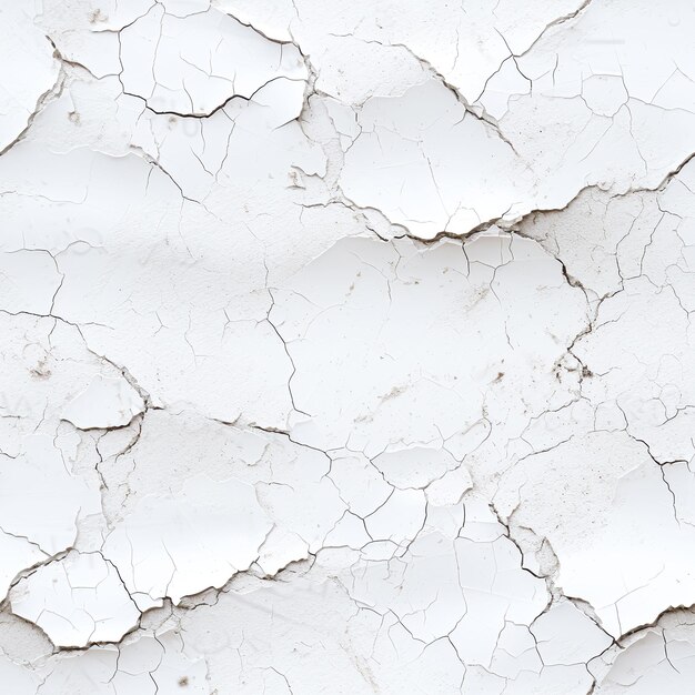 Cracked painted wall seamless texture Old white stucco