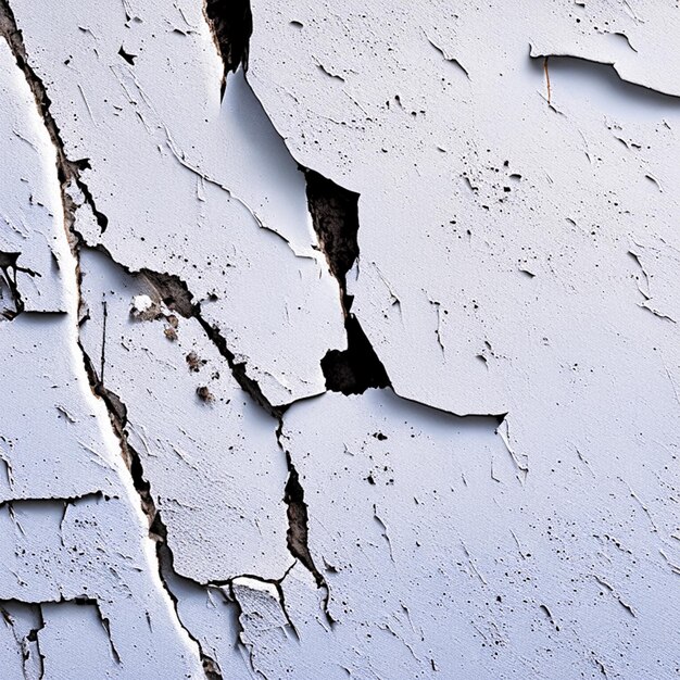 Cracked painted white wall texture