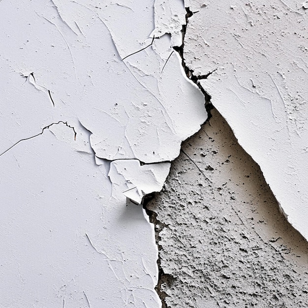 Cracked painted white wall texture