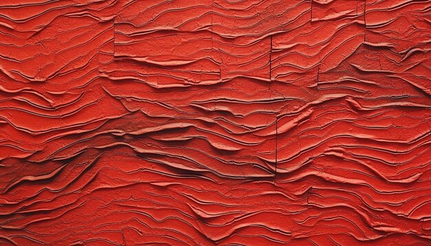 Cracked red paint art 3d background Generative Ai