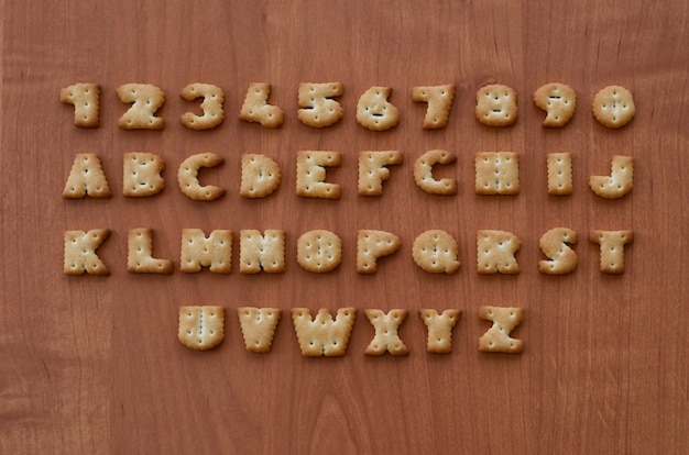 Cracker alphabet characters