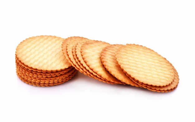 Cracker isolated on over white background