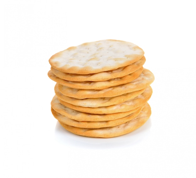 Cracker isolated on over white background