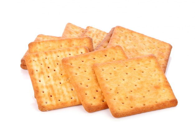 Cracker isolated on over white background