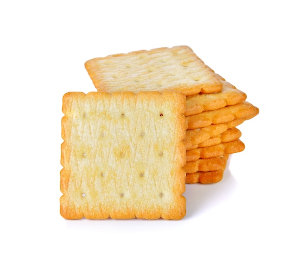 Cracker isolated on over white background