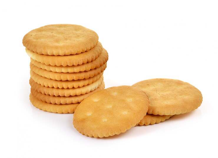 Photo cracker isolated on  over white