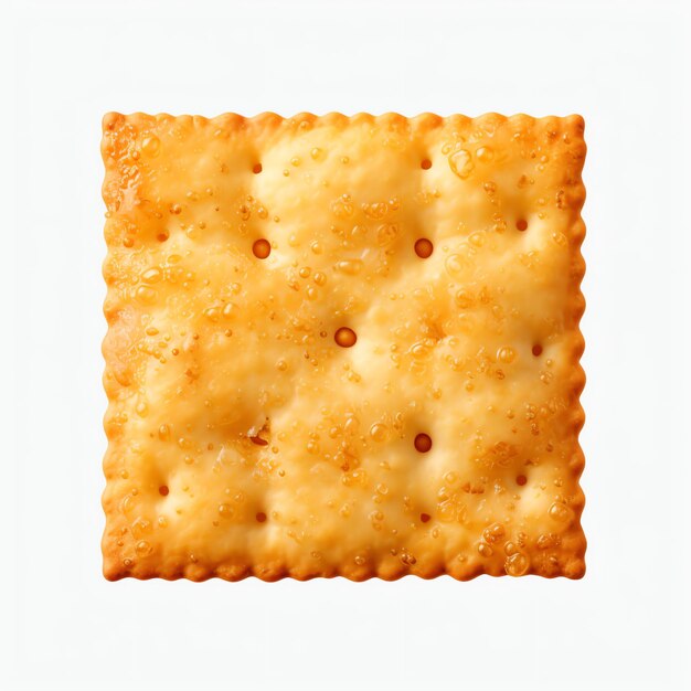 Photo a cracker with holes on it