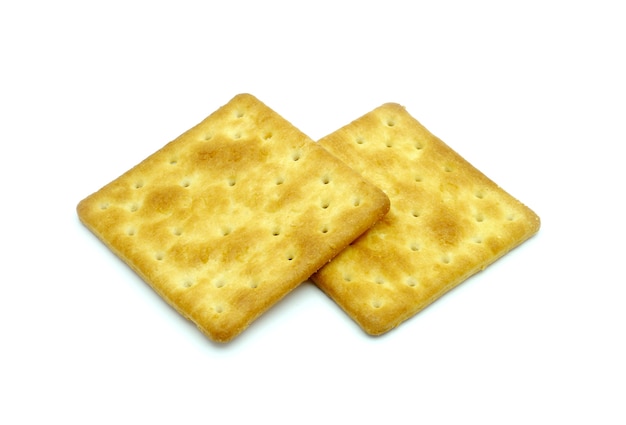 Crackers geïsoleerd op wit