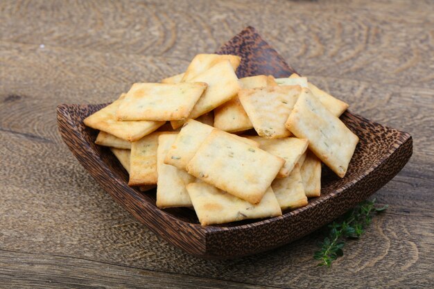 Crackers in de kom