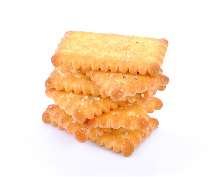Crackers met sesam op wit