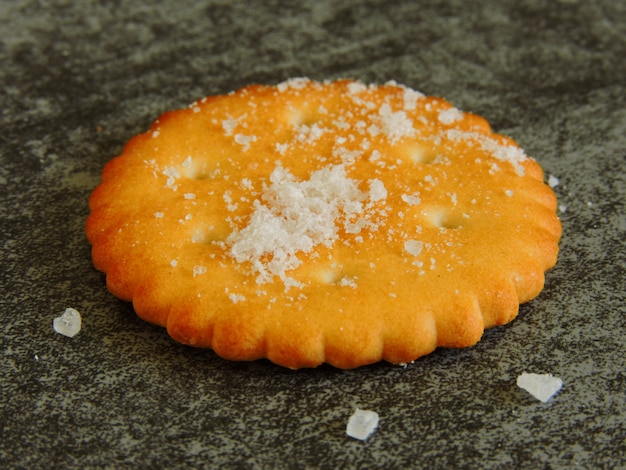 Crackers sprinkled with salt.  