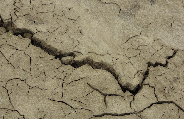 Cracks In Dry Sand Close Up Photo