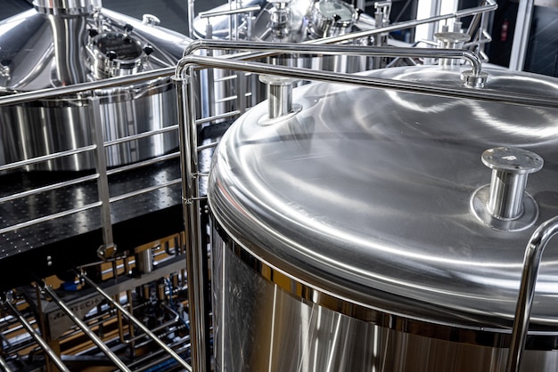 Craft beer brewing equipment in privat brewery