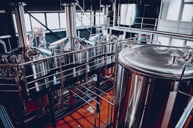 Craft beer brewing equipment in privat brewery