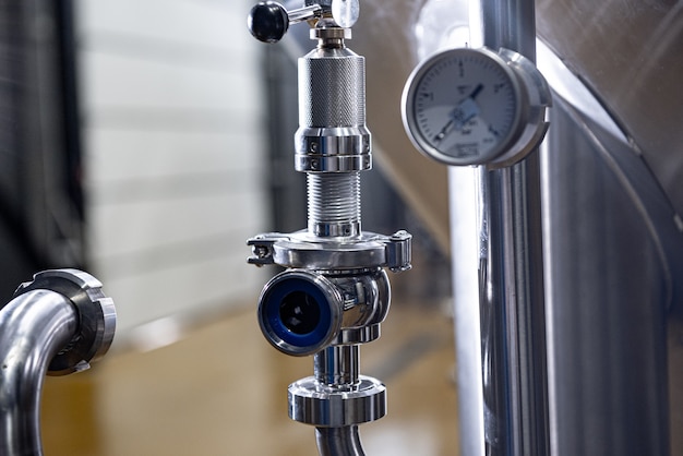 Craft beer brewing equipment in privat brewery