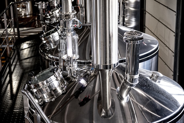 Craft beer brewing equipment in privat brewery