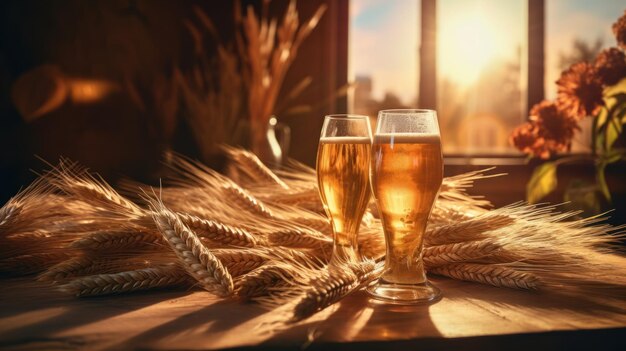 Craft beer brewing from grain barley malt Ingredients for brewers factory