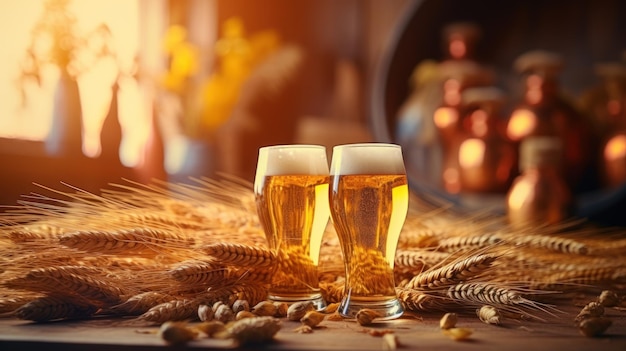 Craft beer brewing from grain barley malt Ingredients for brewers factory