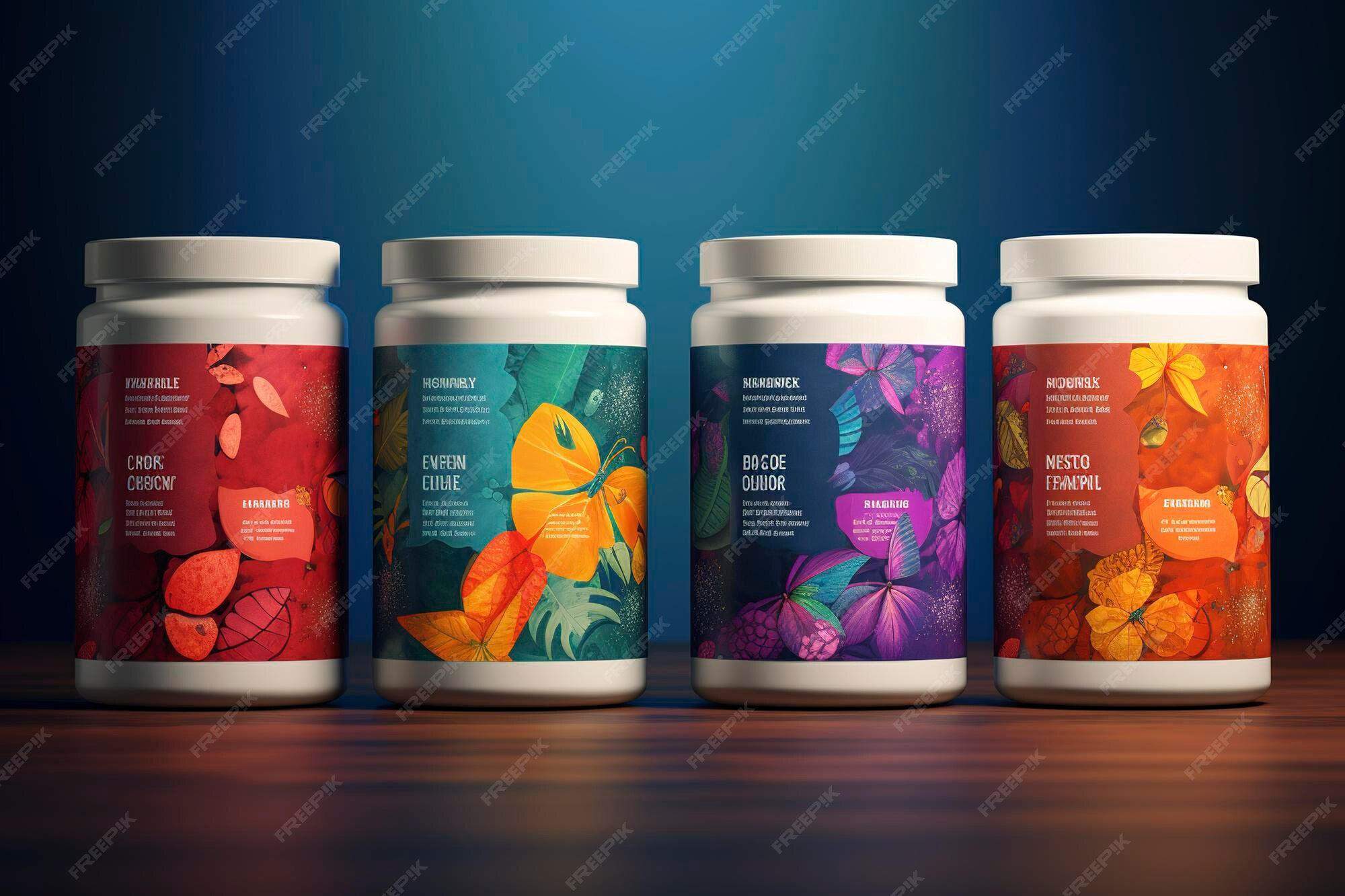 Premium Photo  Craft a compelling visual narrative for a supplement label design mockup