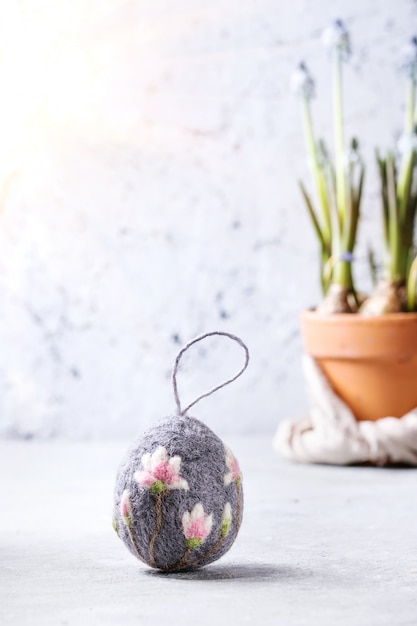 Craft felting Easter egg