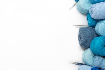 Premium Photo  Crocheting supplies on slate background